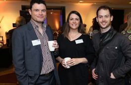 James Byrne (left) with Louise Enright and Ronan Jennings